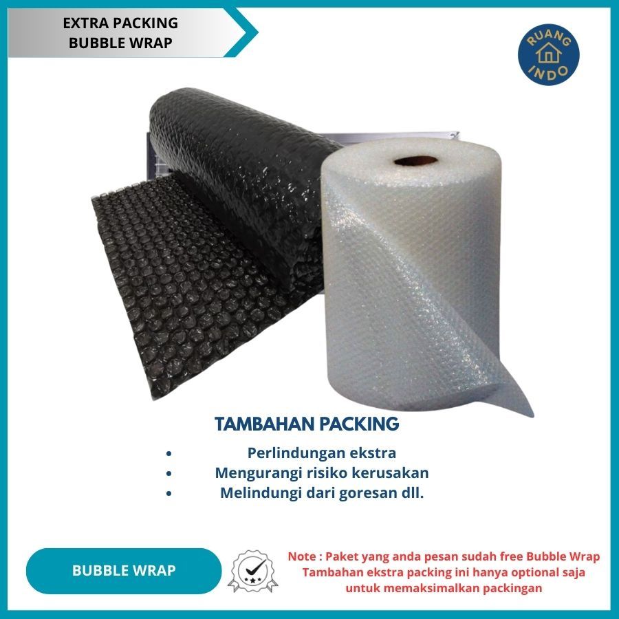 

Tambahan packing Bubble Wrap agar packingan Lebih aman dan rapi