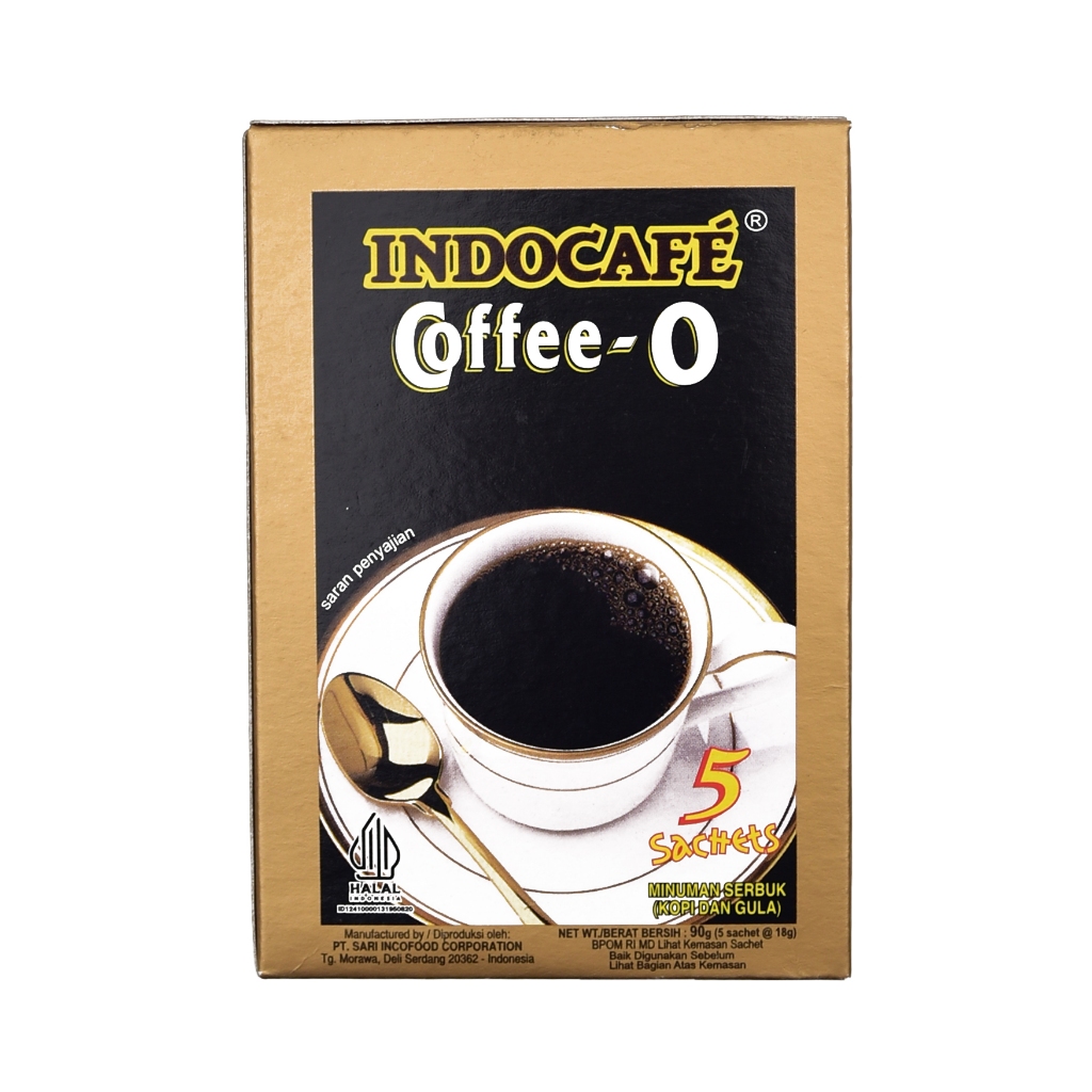 

Kopi Hitam + Gula INDOCAFE Coffee-O Box isi 5's