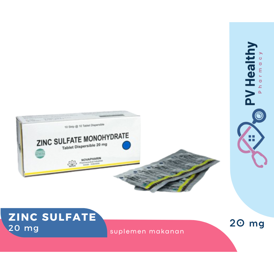 ZINC SULFATE MONOHYDRATE TABLET 20 MG / OBAT DIARE ANAK TABLET