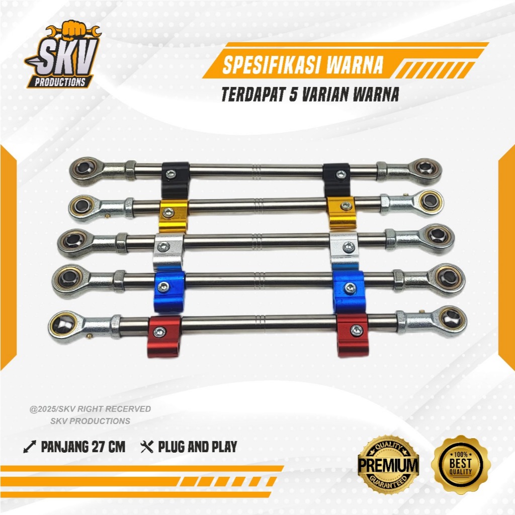 STANHUB Penahan Rem Belakang Ninja R SS M Stainless Set Klem Kabel REM CNC
