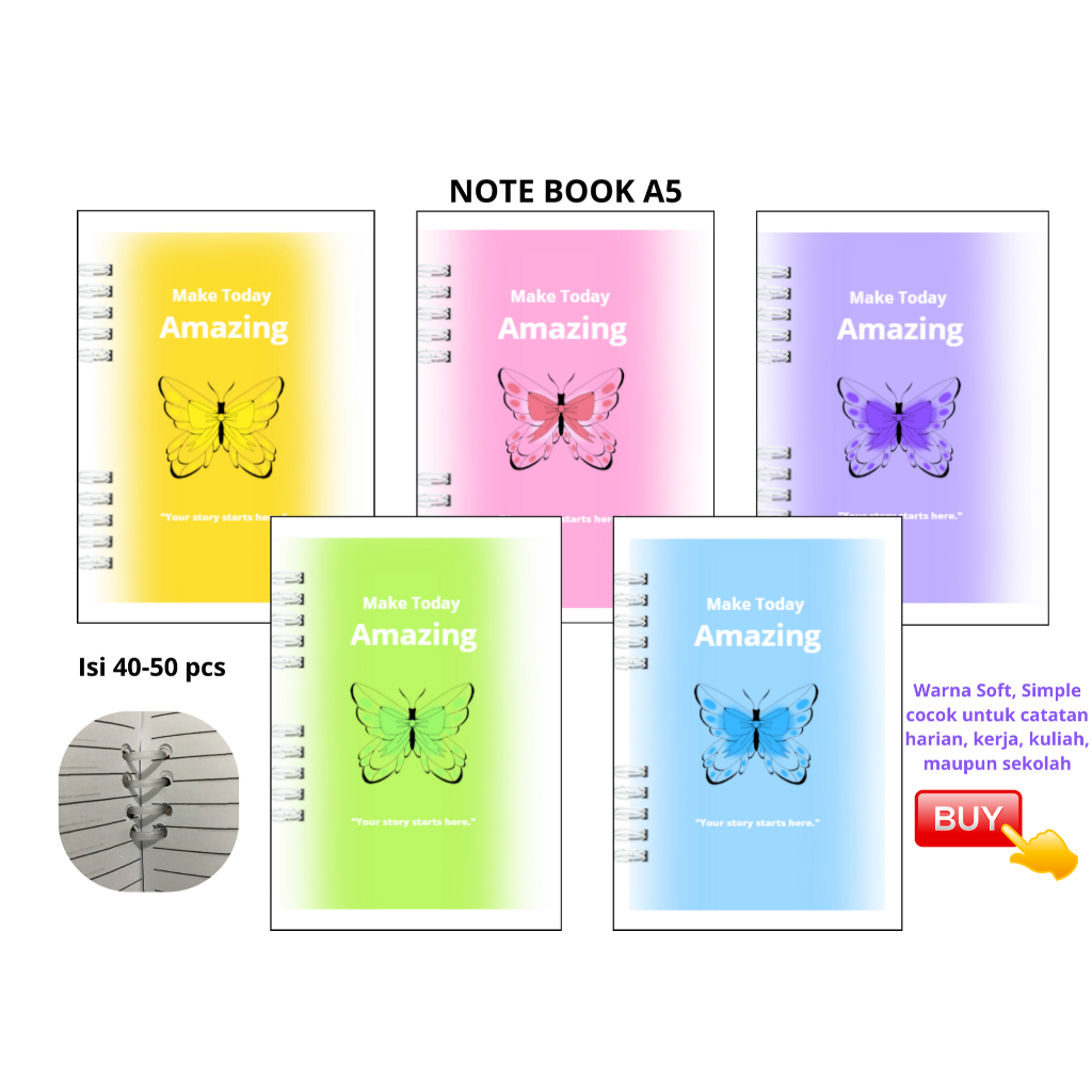 

Binder Note A5/B5 Buku Catatan Buku Tulis Motif Aesthetic Binder Note Book Dengan Ring Spiral Kuat Dapat Dibuka BN004 (Cocok Untuk Kuliah, sekolah kerja(catatan harian)