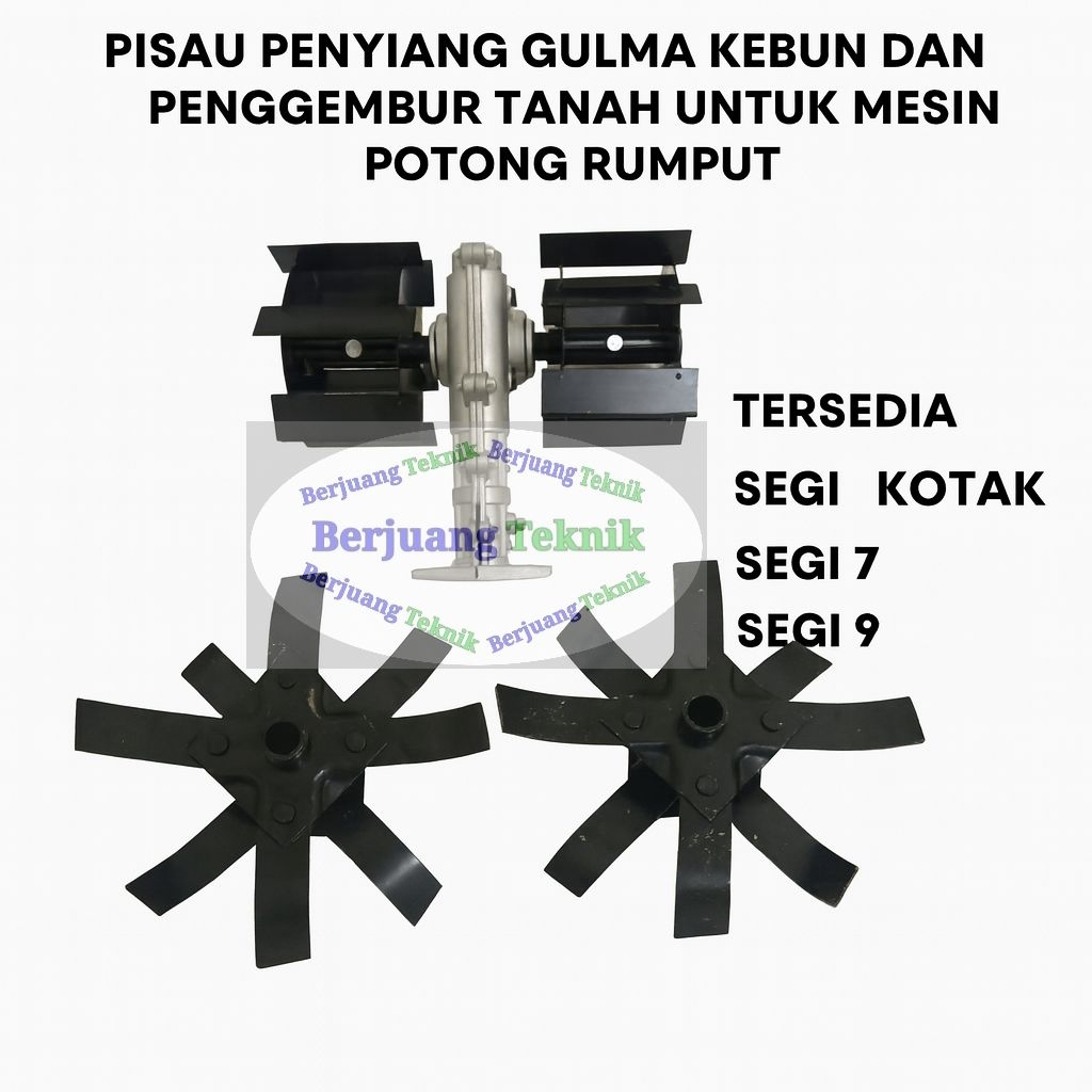 Weeder Head Penyiang Gulma Kebun dan mini tiller Penggembur Tanah Untuk Mesin potong rumput Segi kot