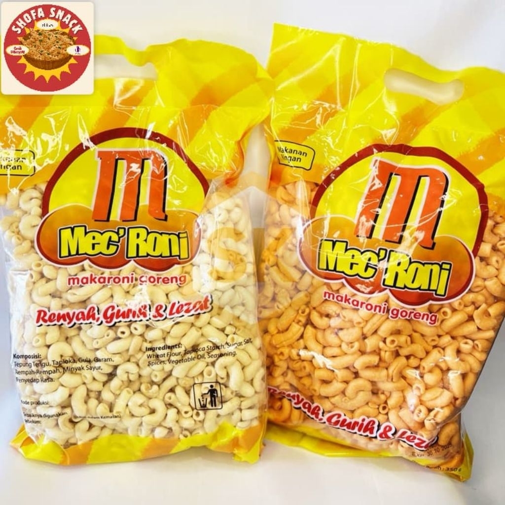 

Cemilan makaroni goreng mecroni original / Mec'Roni balado gurih renyah 350gr