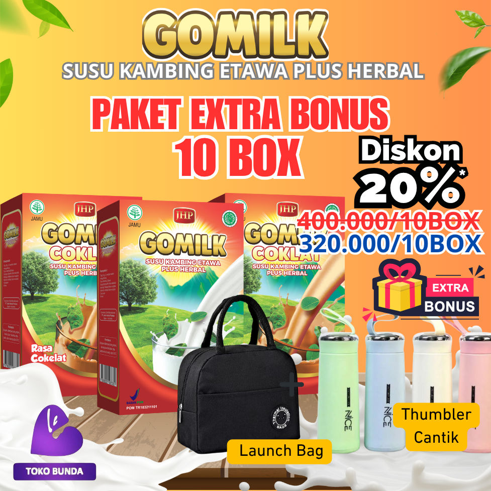 

Paket 10 Box Susu Kambing Etawa Gomilk 200grm Original - Gratis Bonus Fxtra