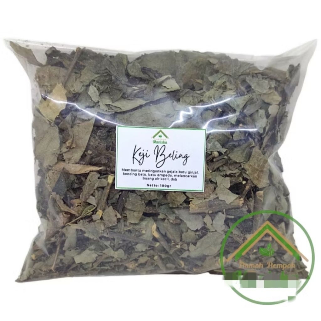 

daun keji beling kering berat 1 kg pecah beling herbal asli Indonesia