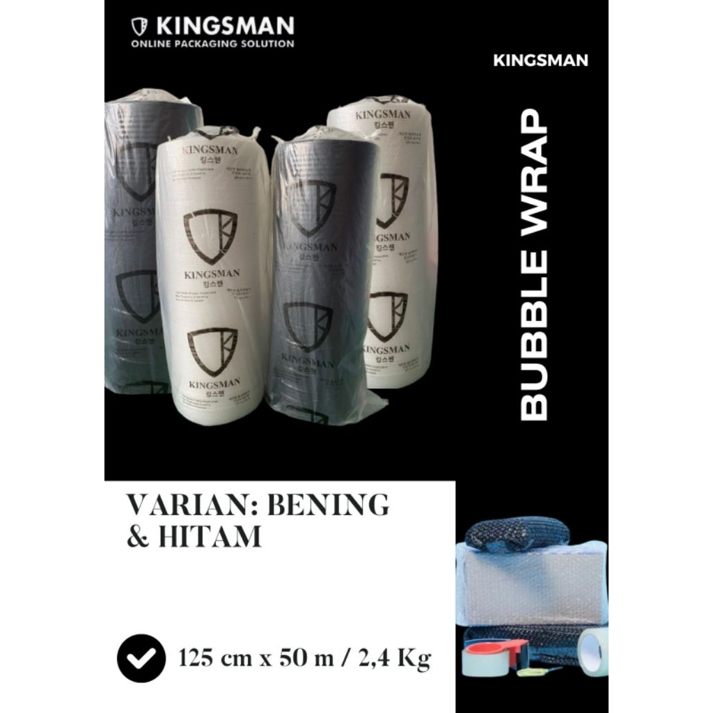 

BUBBLE WRAP "KINGSMAN 2.4kg" , TERMURAH UKURAN 125cmX50m