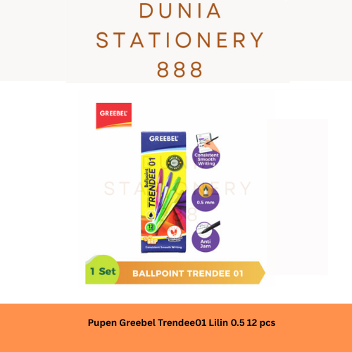 

GREEBEL PULPEN TRENDEE 01 (BLACK) / Pen / Ballpen / Bolpoin / Ballpoint