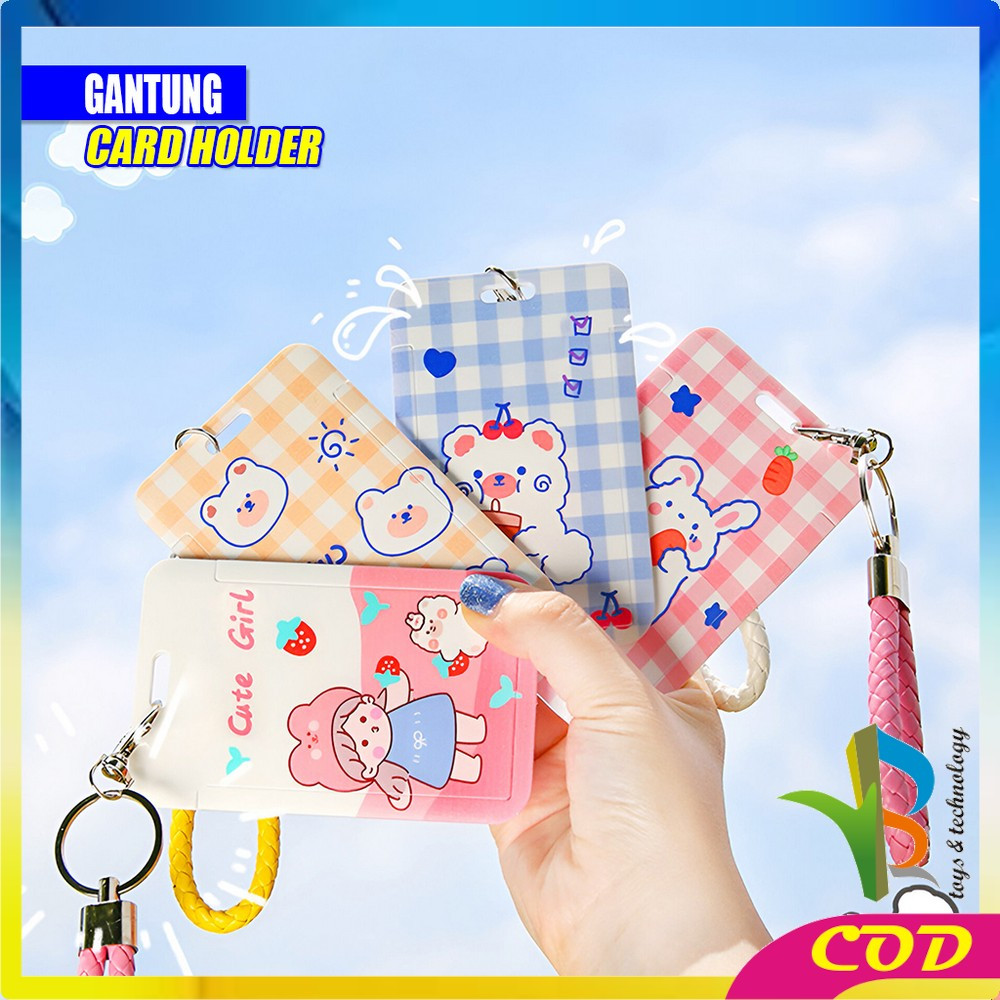 

EC RB-C1240 ID Card Holder Motif Karakter Lucu Pelindung Kartu Name Tag / Tempat Kartu Akses Kantor MRT Busway E-Money Flazz Lanyard