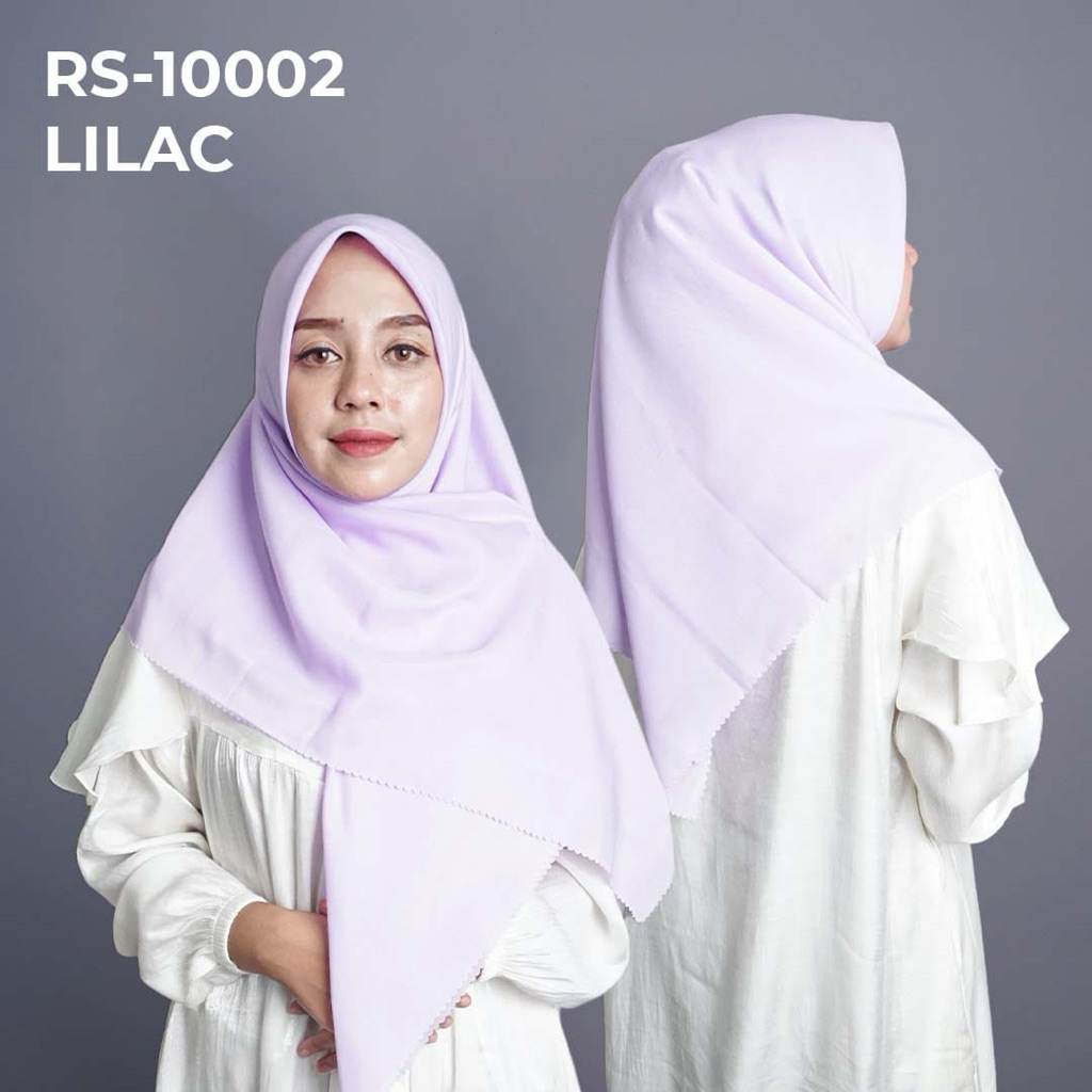 Jilbab Segi Empat Polos | Hijab basic polos warna lilac | Bahan adem mudah diatur