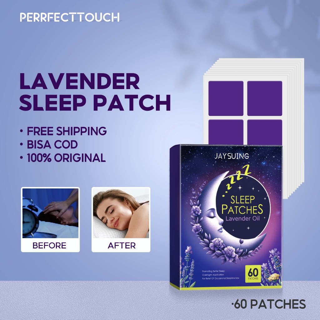 Jaysuing Patch Tidur Aromaterapi 60pcs Lavender Oil Sleeping Patch Plaster Relaksasi Otot Saat Tidur