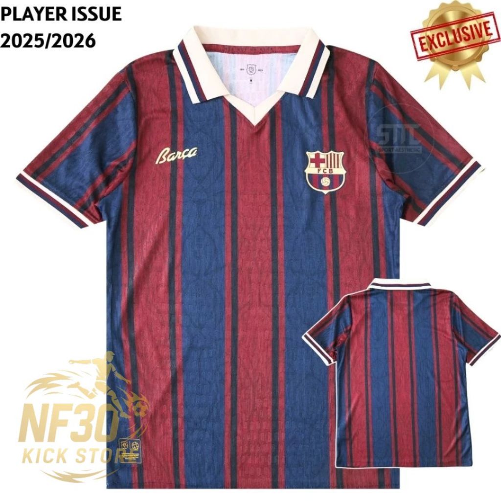 (PRE ORDER) Jersey Barcelona Anniversary/Third 2025 2026 Spesial Polo - Player Issue 25 26