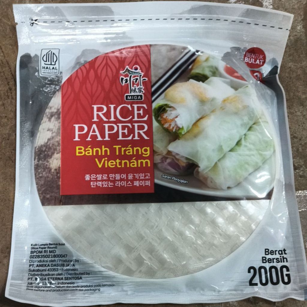 

Rice paper bentuk bulat isi20