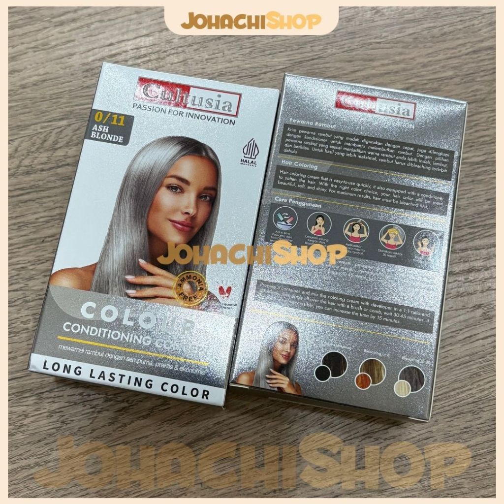 Cultusia Hair Color Ash Blonde 0/11 30 ML Pewarna Rambut