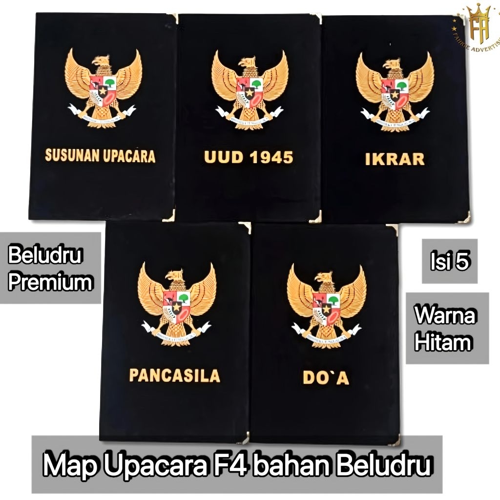 

MAP UPACARA BELUDRU F4 WARNA HITAM SABLON DTF PREMIUM