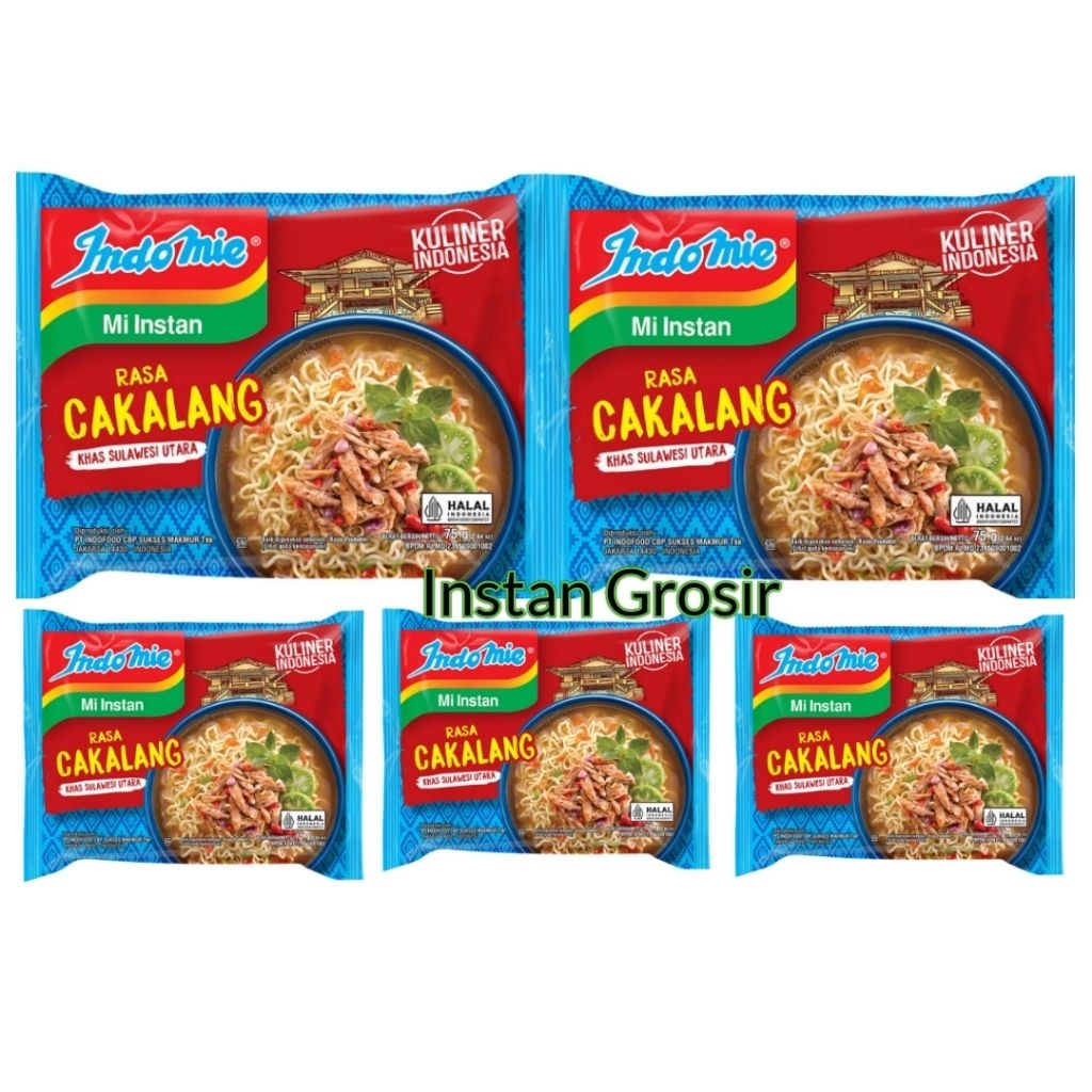 

Paket 5 Pcs - Indomie Mie Instan Kuah Cakalang Isi 75 Gram