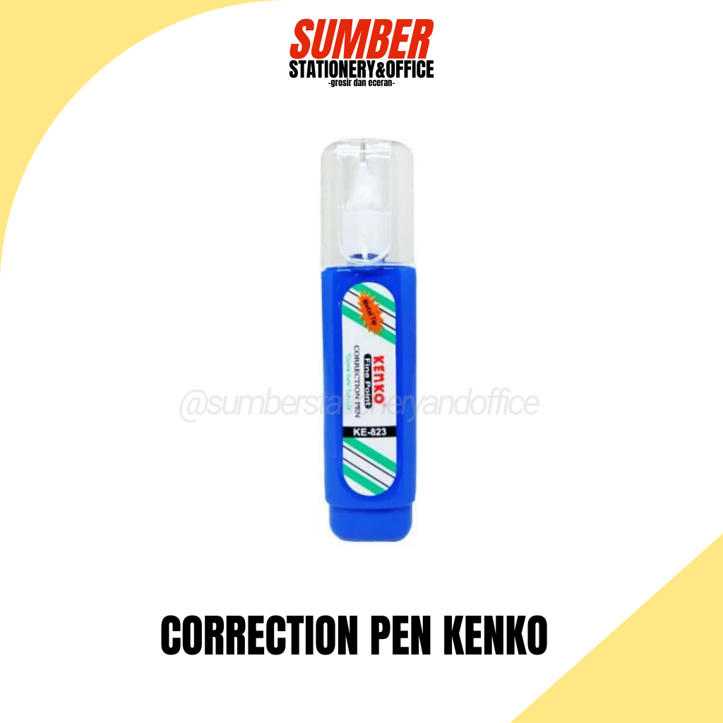 

Kenko Correction Pen / Tipex Cair KE-823 - Penghapus Tulisan Tinta [1 Pcs]
