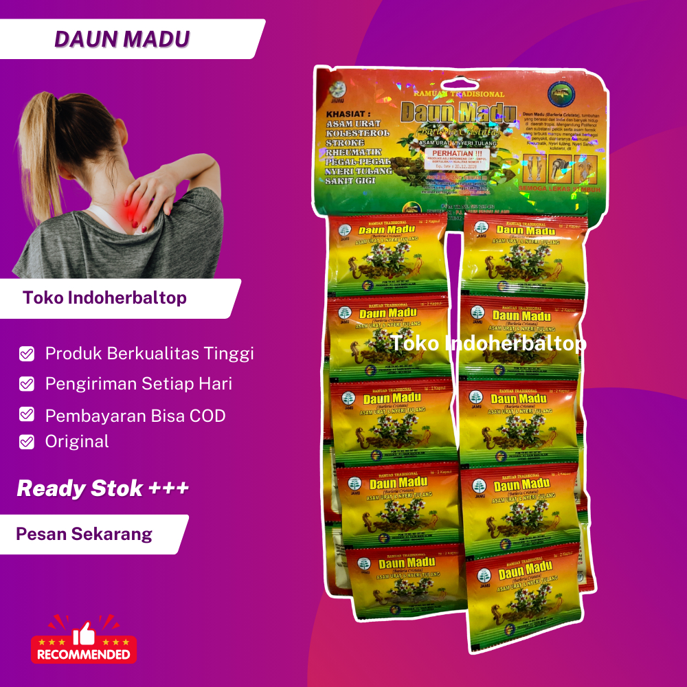

Daun Madu Kapsul Original Asam Urat 20 Sachet