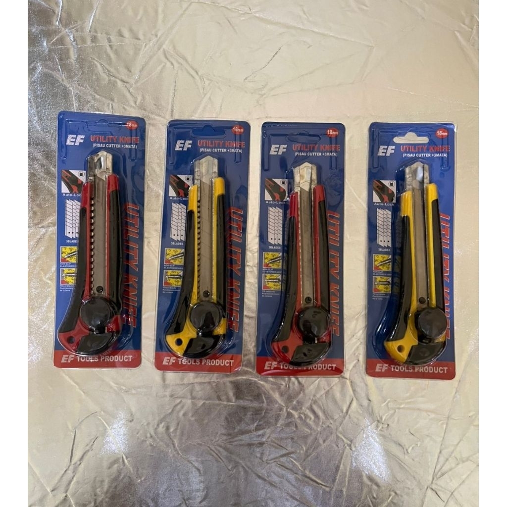 

Pisau Cutter Serbaguna Eiffel Antri Slip 3 Mata EF ORI