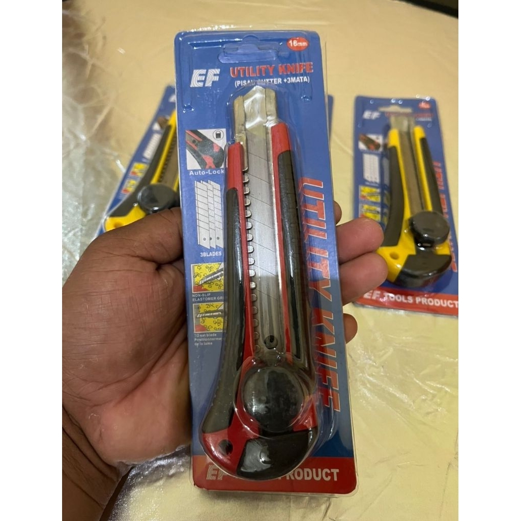 

TERMURAH Pisau Cutter Serbaguna Eiffel Antri Slip 3 Mata