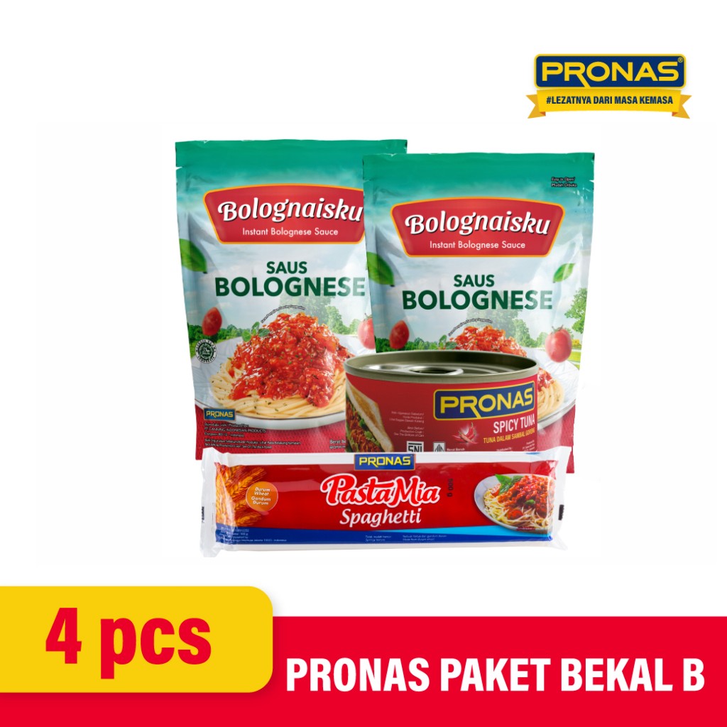 

PRONAS Paket Bolognaisku (2pcs) + Spaghetti (1pcs) & Sambal Goreng Tuna (1pcs)