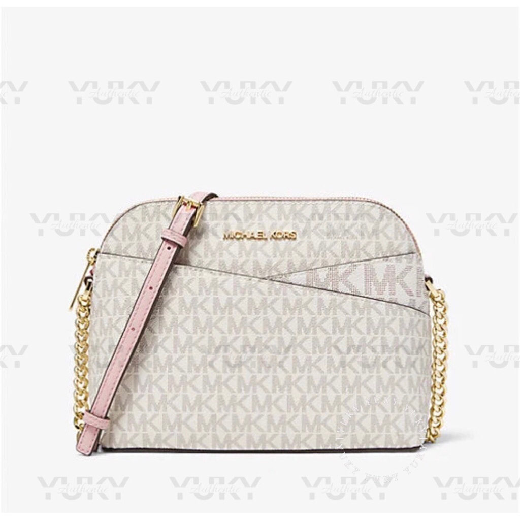 Tas Wanita Branded MICH*EL KO*S MK Dome Sign Vanilla Pink 100% Original