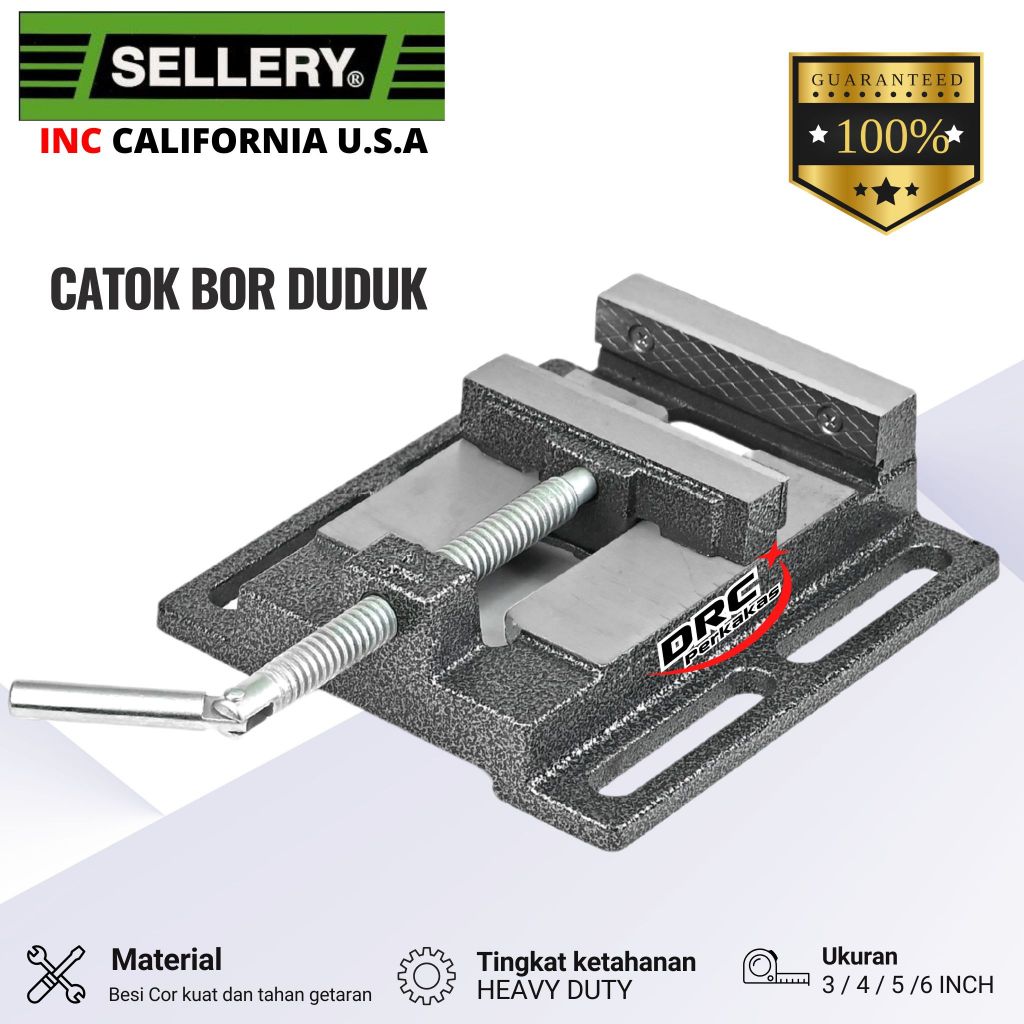 Sellery U.S.A. Ragum 3 Inch 4 Inch 5 Inch 6 Inch Tanggem Jepit Penjepit Vise Catok Bor Duduk