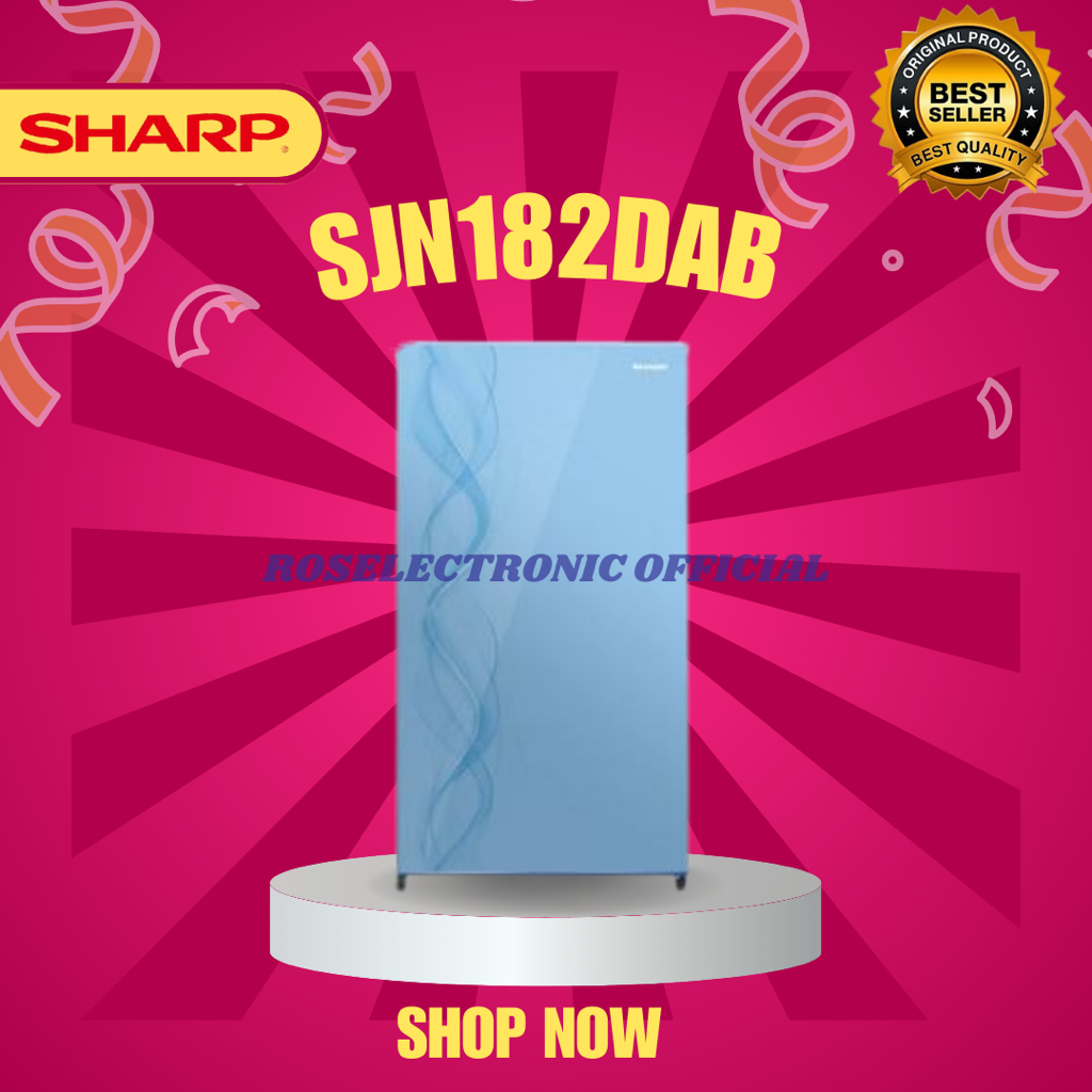 SHARP KULKAS 1 PINTU SJN 182DAB 166Liter/SJN182D AB/SJN-182D-AB/SJN 182DAB/ORIGINAL/BERGARANSI RESMI