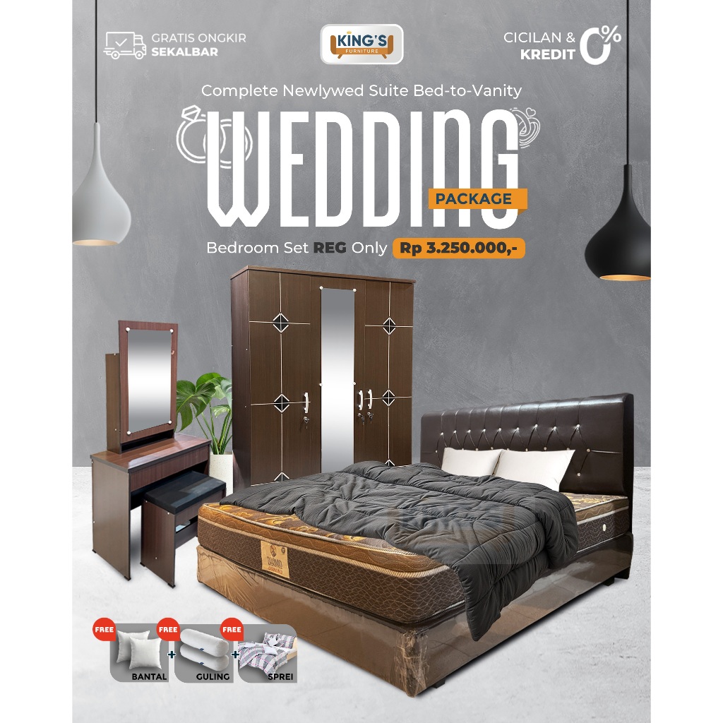 KINGS FURNITURE PONTIANAK -  PAKET WEDDING REG || WEDDING PACKAGE - PAKET MARRIED - PAKET NIKAH - PA