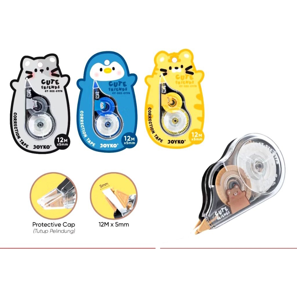 

CORRECTION TAPE JOYKO CP-522-CTFR CUTE FRIENDS (I PCS)