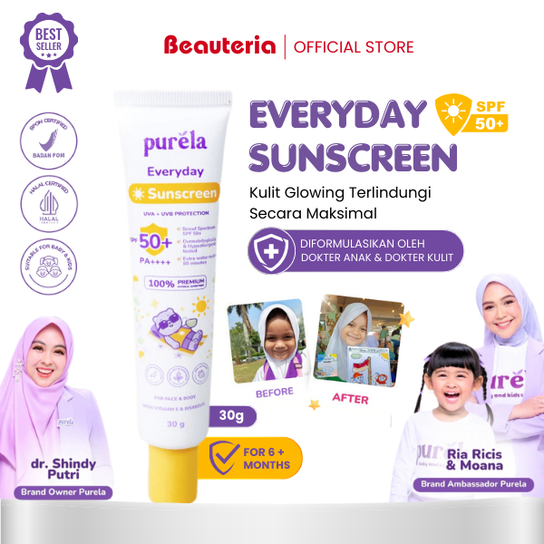 Purela Skincare Sunscreen Anak SPF 50+ PA++++ Untuk Melindungi Kulit Dari Sinar Matahari