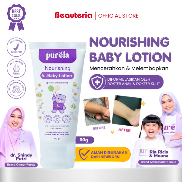 Purela Nourishing Baby Lotion Perawatan Pelembab Pemutih Kulit Bayi