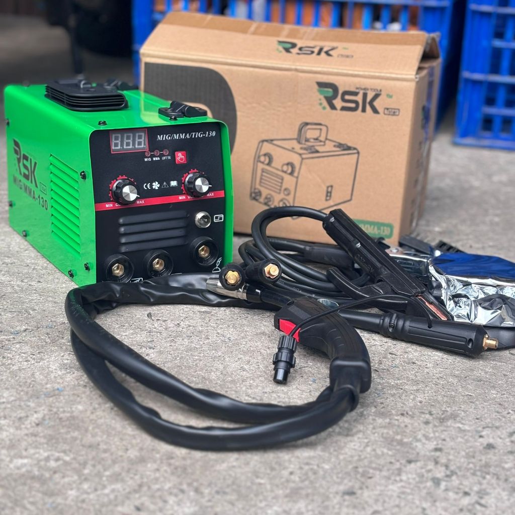 RSK Mesin Las 3 Fungsi 130A – MIG MMA TIG 900Watt Ideal Pemula & Profesional