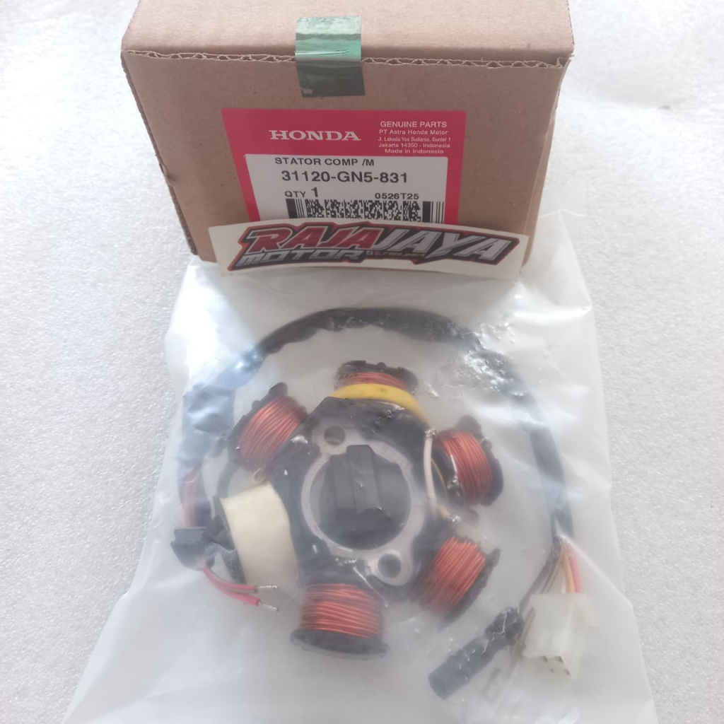 spull assy spul set stator comp honda grand original hgp ahm baru