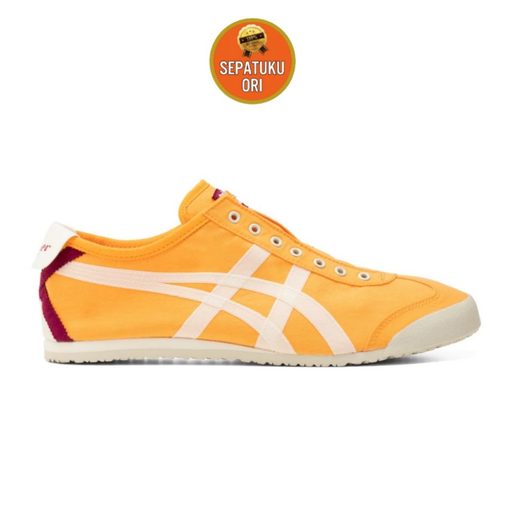 SEPATU UNISEX ONITSUKA T1G€R SLIP ON MEXICO 66 CITRUS CREAM NEW ORI BNIB [1183B603-801]