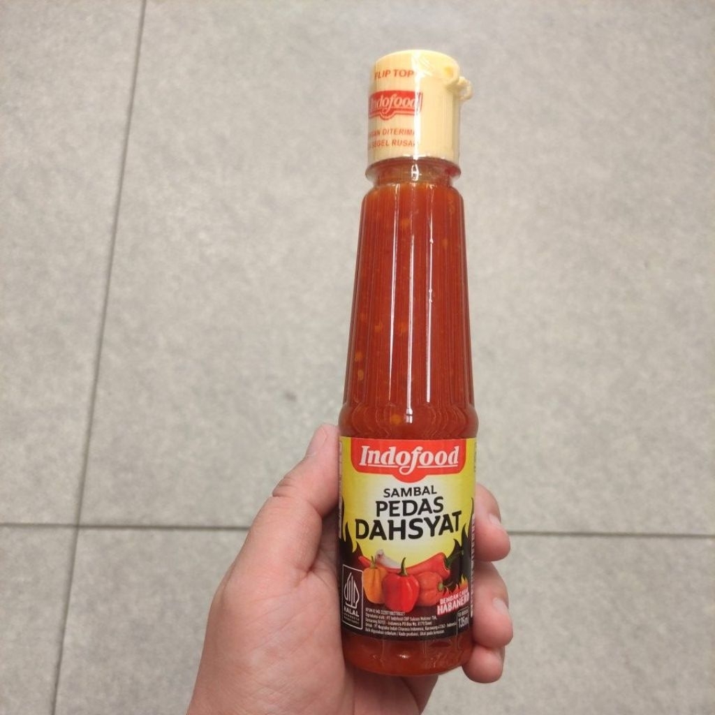 

INDOFOOD SAMBAL PEDAS DAHSYAT DENGAN CABAI HABANERO BOTOL PET 135mL