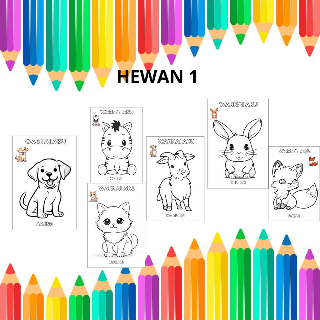

50 lembar gambar mewarnai anak laki-laki perempuan sekolah paud tk kb buku mewarnai anak dengan pensil warna spidol cyaron dll