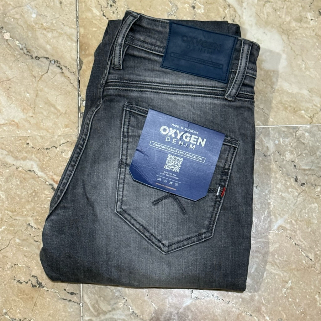 Celana Panjang Jeans Pria Oxygen Denim Original 706  Slim Fit Stretch 706-405461 size 29
