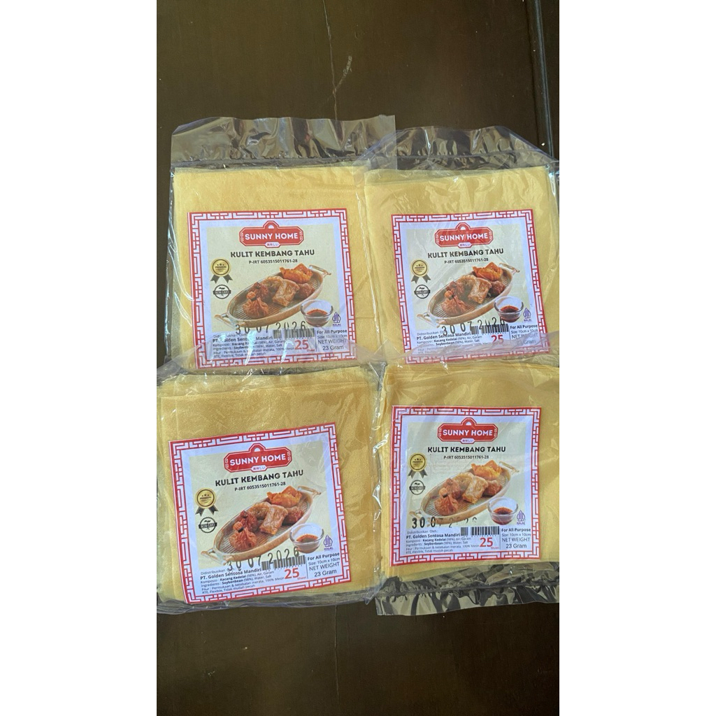

Kulit Kembang Tahu isi 25 Lembar 10x10 cm