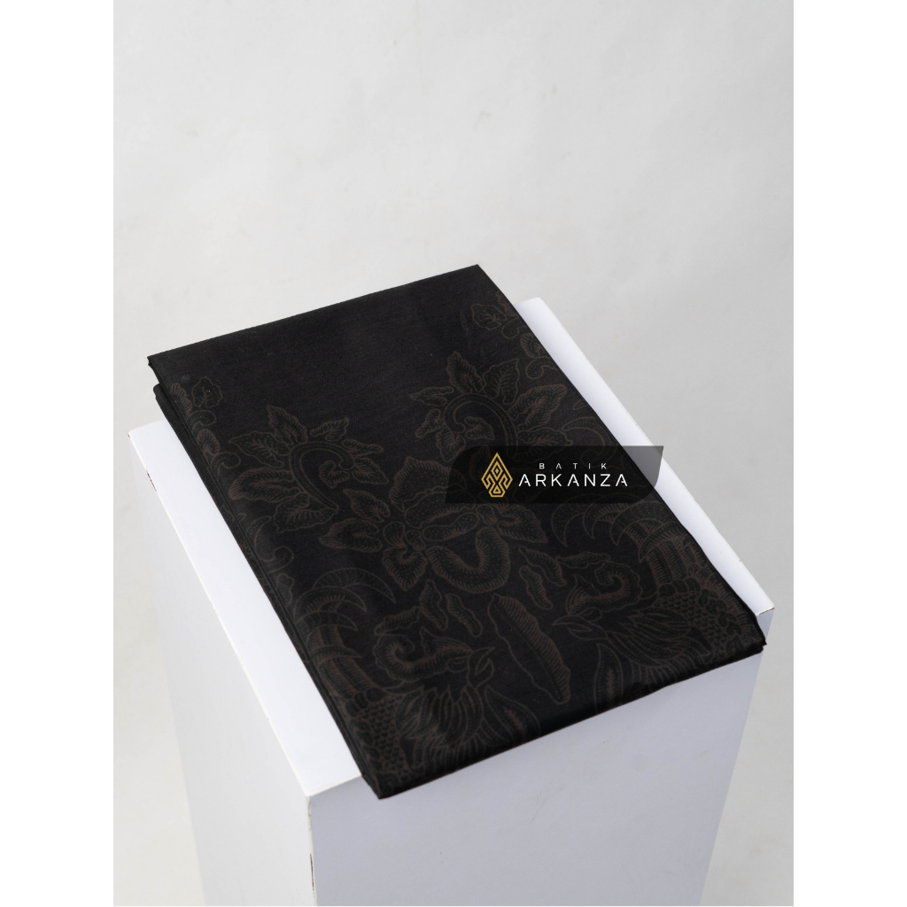 Kain Batik Arkanza Kerta Hitam Premium 2,4m - Best Seller, Daily to Formal, Unisex