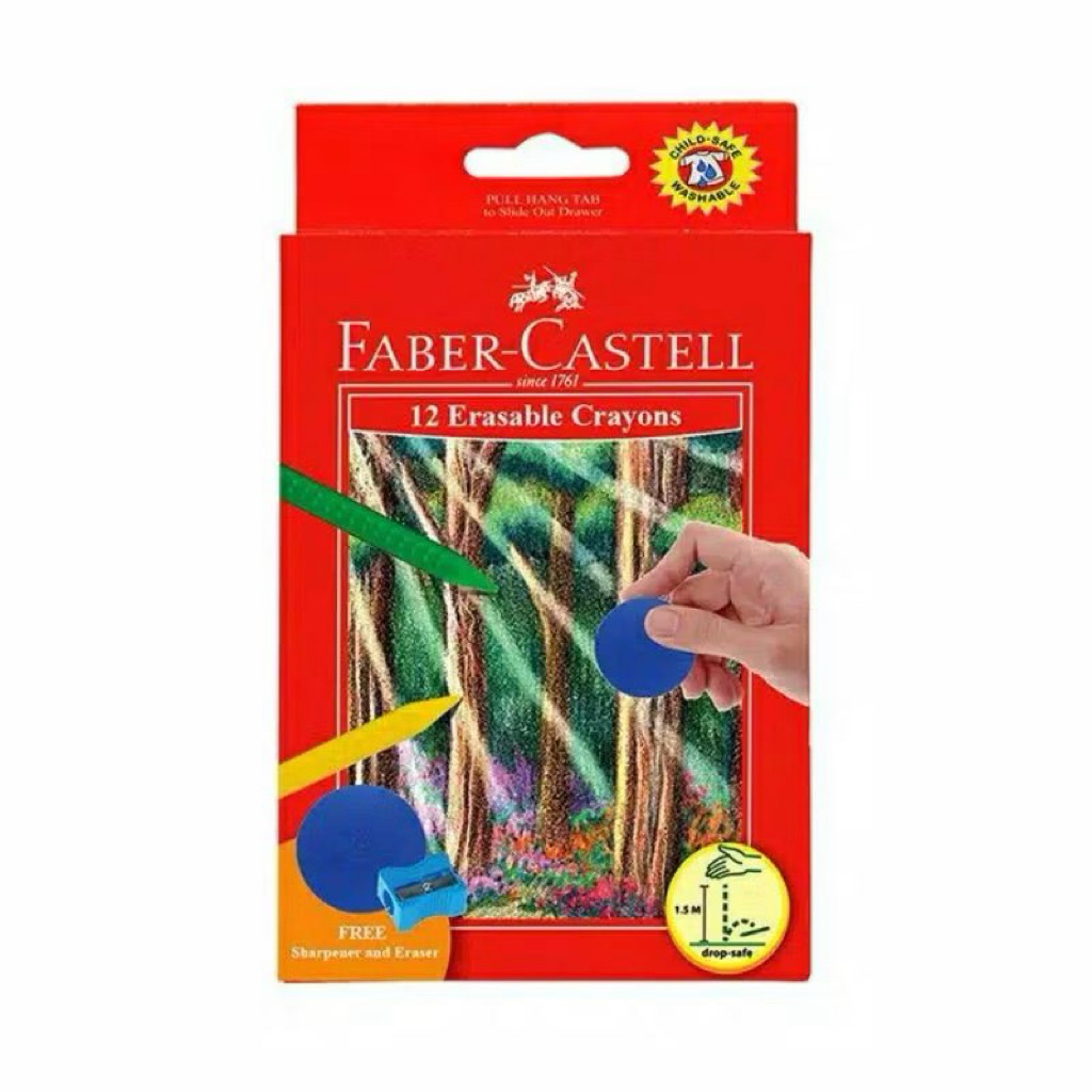 

Erasable Crayon 12 warna Faber Castell