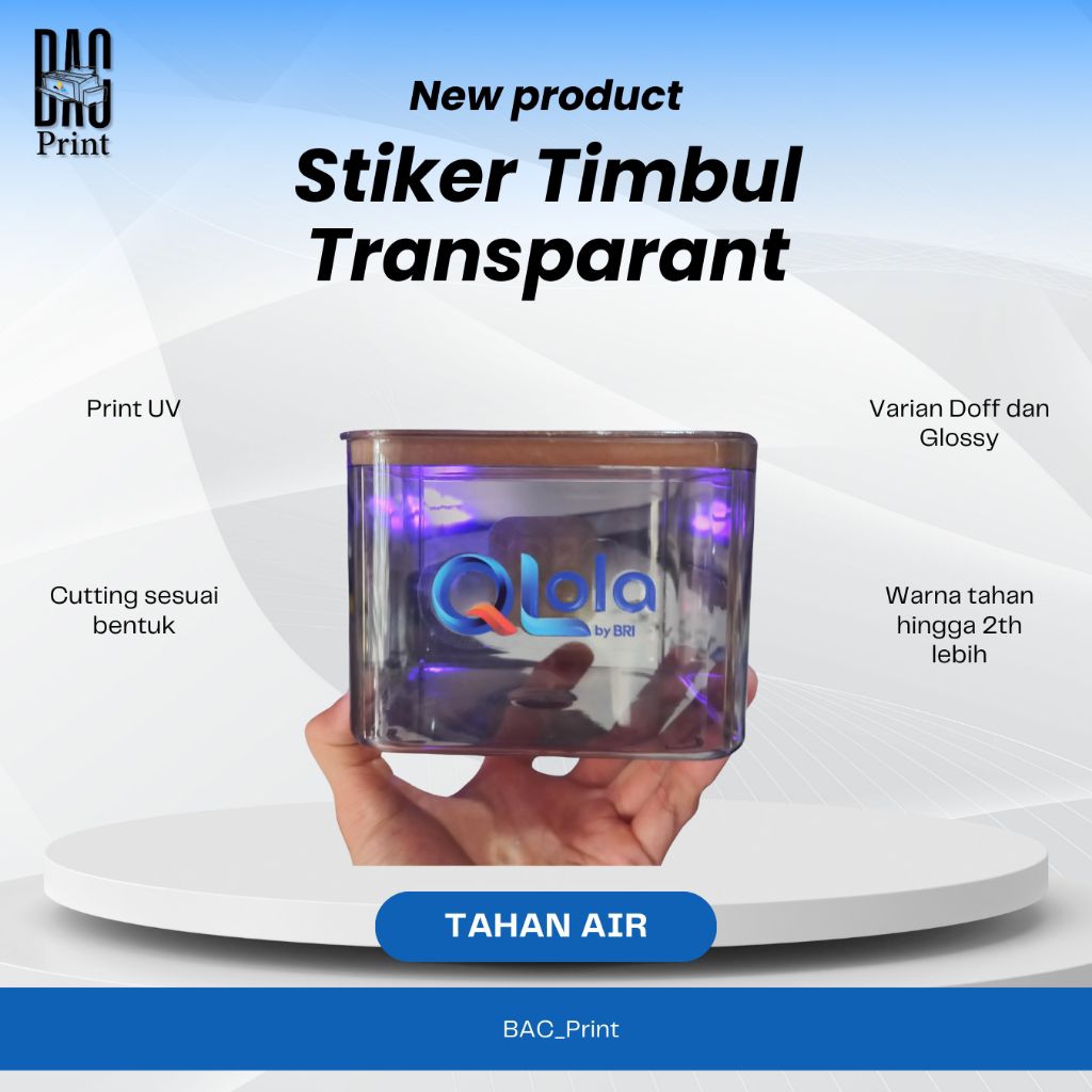 

Cetak Stiker Timbul Uv Bentuk Custom Waterprof I Glossy I Doff