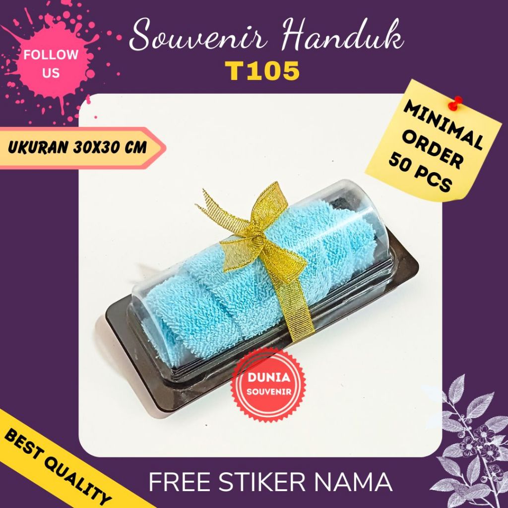 Souvenir Handuk T105 Pernikahan Wedding Ulang Tahun Khitanan