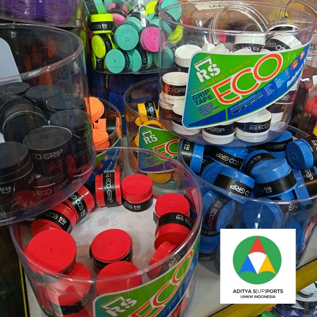 Grip Karet RS ECO Pegangan Raket Badminton Tenis Padel Pickle Ball  Pancing Warna Bagus
