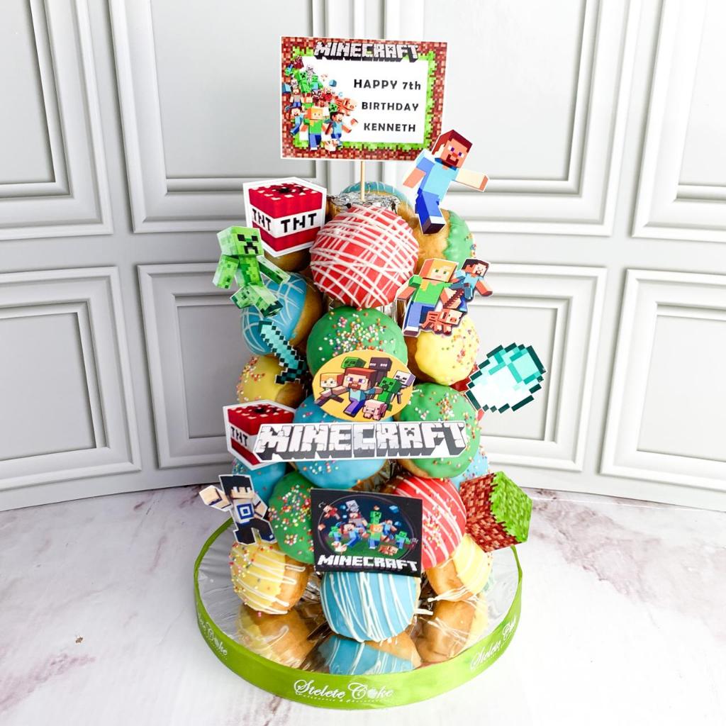 

Donat Ulang Tahun/donat Birthday/Donat Tema Minecraft/Donat Tower Birthday