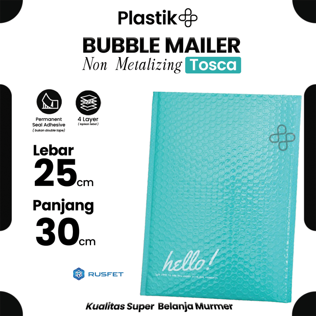 

Bubble Mailer Tosca 25 x 30 cm Amplop Envelope / Security Bag Mailer - Rusfet Harga Ecer Satuan