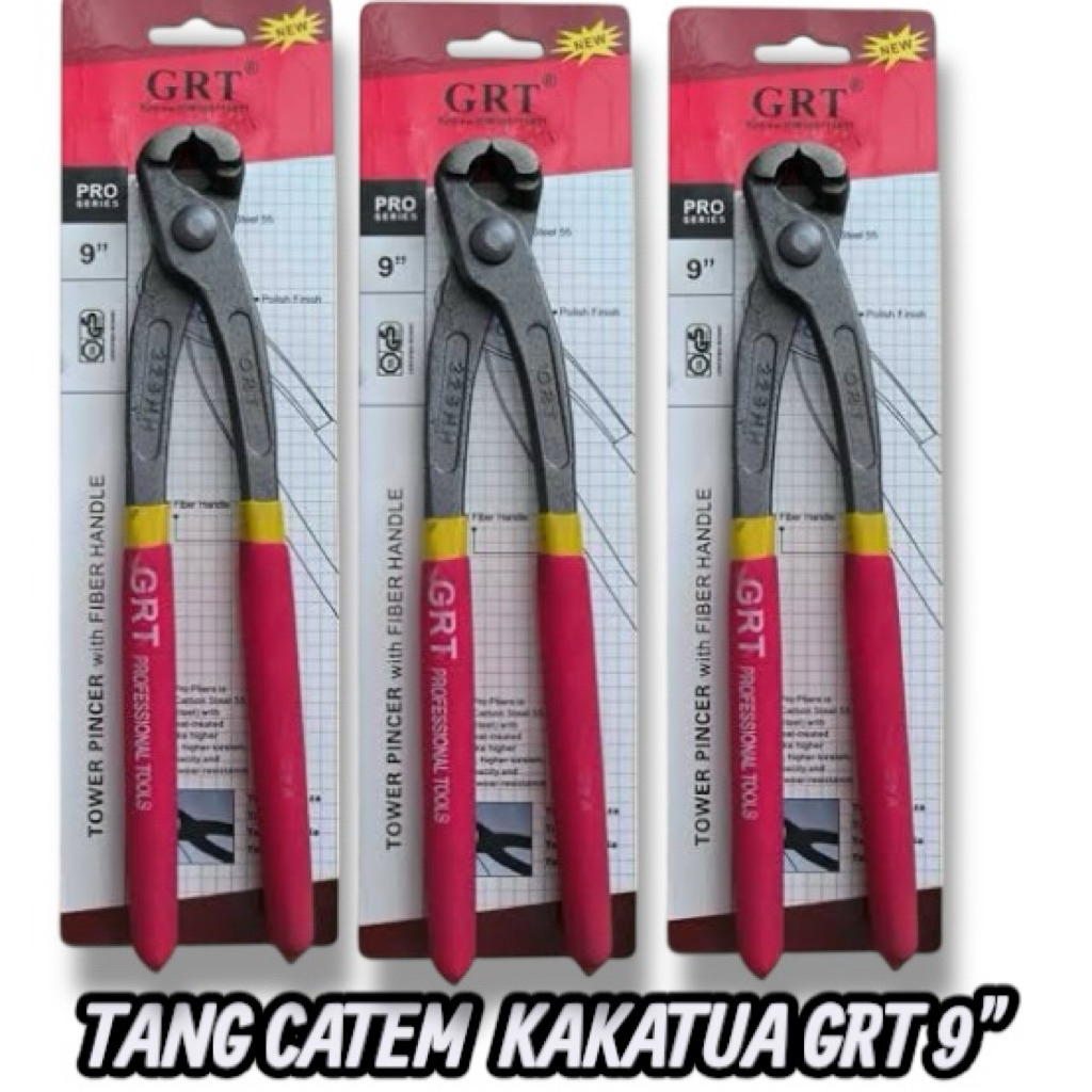 Catut Baja Tang kakatua tang gegep GRT 9" Bahan Baja