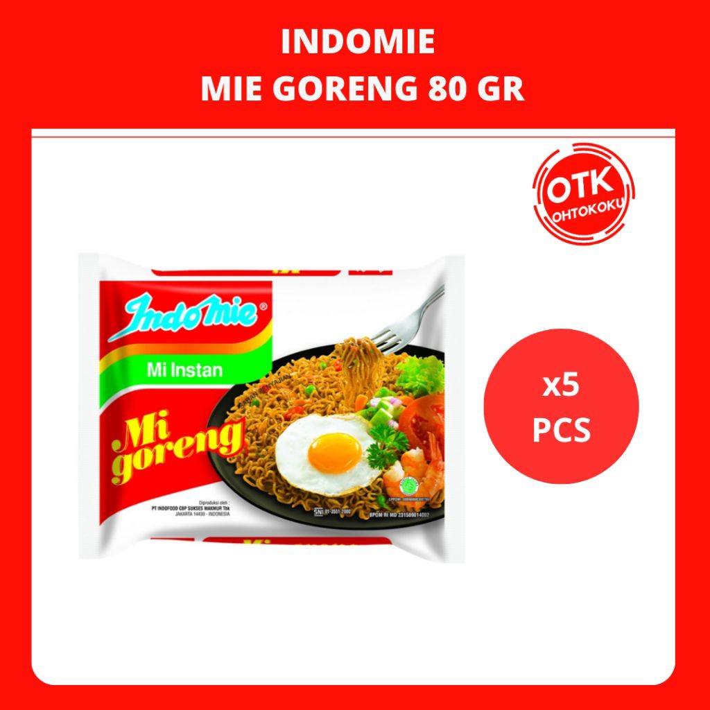 

Indomie Mi Instan Goreng 80 gr x 5 pcs