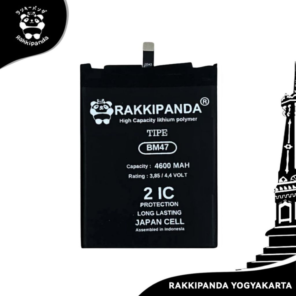 Baterai HP Rakkipanda BM47 REDMI 3 / REDMI 3S / REDMI 4X / REDMI 3 PRO / REDMI 3X Batre Bergaransi