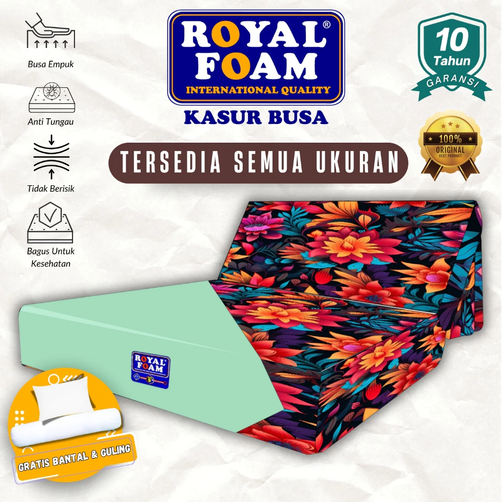 [ACCIO GROUP] Royal Foam Kasur Busa Lipat 4 D23 Uk 200x200 200x180 200x160 200x145 200x120 200x100 2