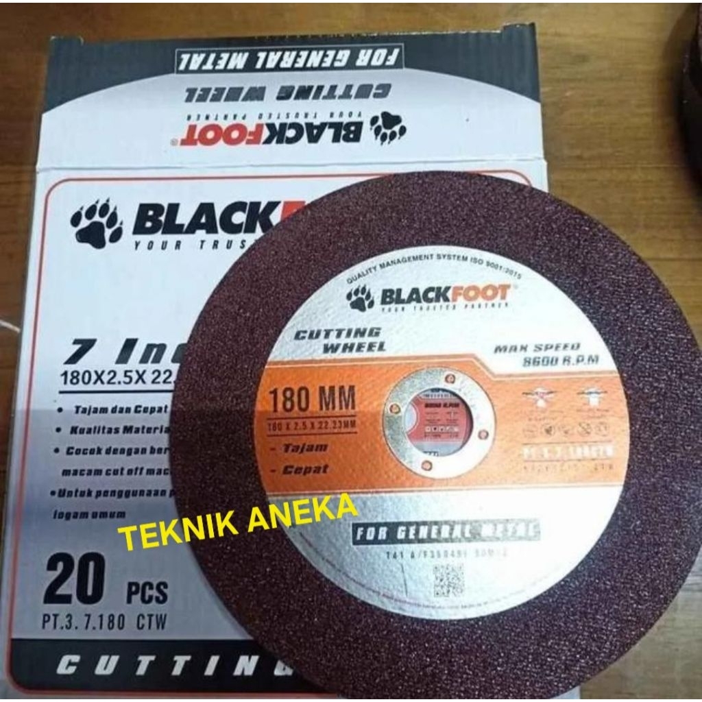 BLACKFOOT 180MM MATA POTONG 7 INCH BESI BATU GURINDA 7"